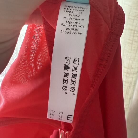 PRIMA DONNA Sherry One Piece Swimsuit True Red Ruching Slimming Resort Size 36E - Picture 9 of 13